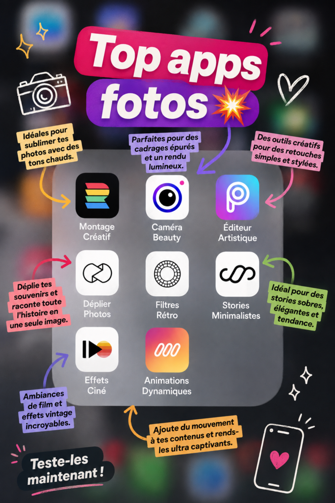 Les meilleures applications de retouche photo sur smartphone pour sublimer vos images