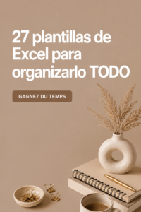 Un écran d'ordinateur avec des modèles Excel ouverts pour l'organisation personnelle.