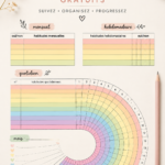 Un tableau coloré avec 20 modèles gratuits à imprimer pour des projets créatifs.
