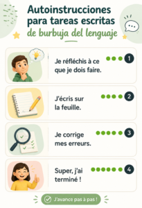 Illustration d'une femme écrivant des instructions claires sur un carnet