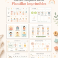 Modèles imprimables colorés pour organiser les routines des enfants