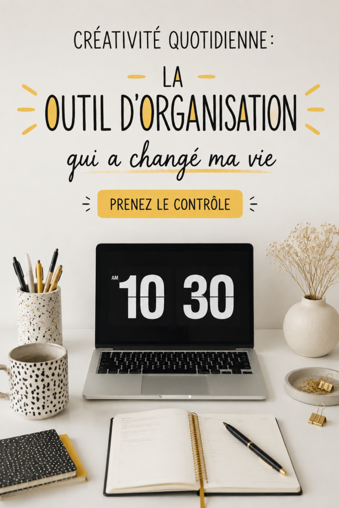 Femme utilisant un outil numérique pour organiser son quotidien, papier et crayon à côté