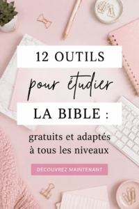 Capture d'écran d'outils d'étude biblique en ligne sur une tablette.