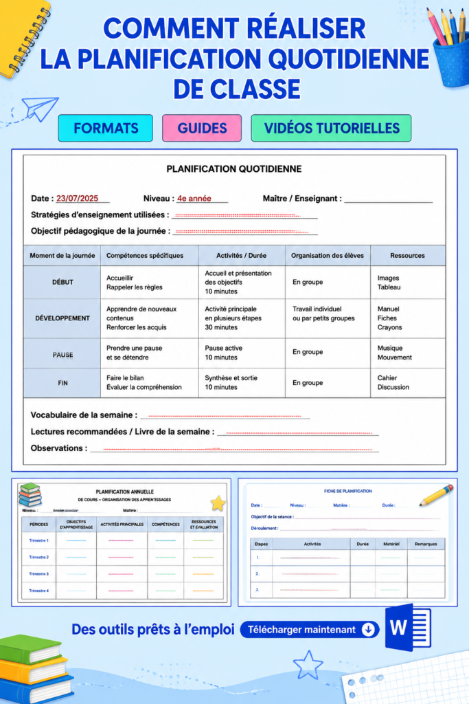 Femme organisée planifiant sa journée avec un agenda et un ordinateur.
