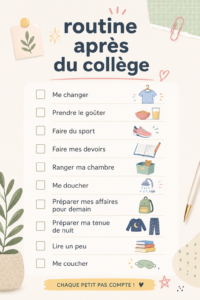 Femme utilisant des solutions cloud pour organiser sa routine après l'école.