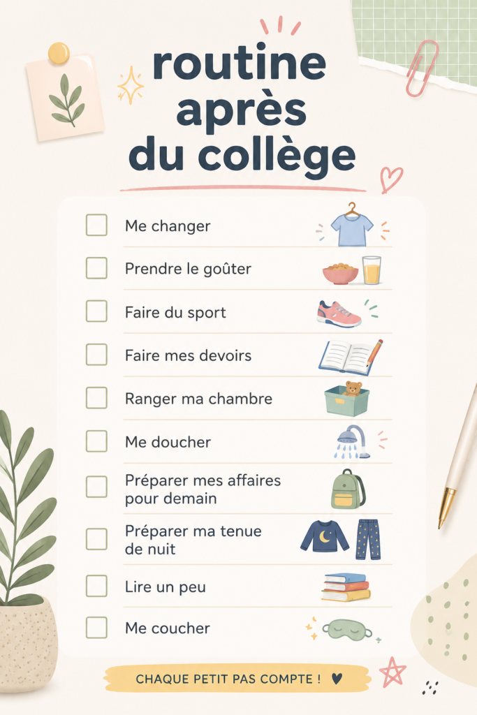 Femme utilisant des solutions cloud pour organiser sa routine après l'école.