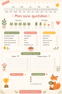 Femme utilisant une application de suivi de l'humeur sur son smartphone