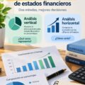Une femme souriante utilisant un ordinateur pour analyser des états financiers en ligne.