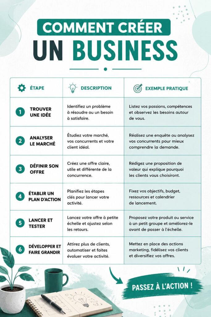 Femme souriante au travail sur son ordinateur, créant un business en ligne.