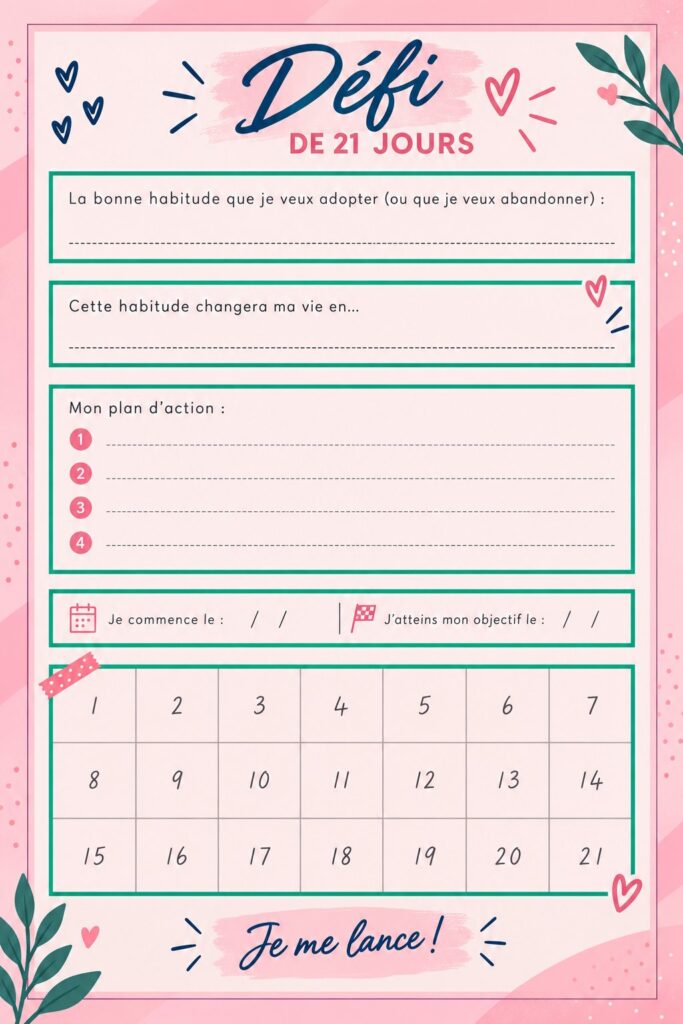 Femme réfléchissant à un défi de 21 jours en IT