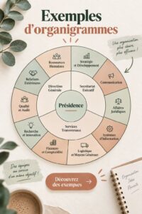 Un organigramme clair et structuré pour un projet IT.