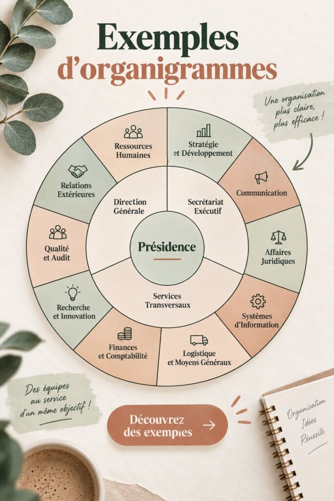 Un organigramme clair et structuré pour un projet IT.