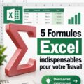 Femme utilisant Excel sur son ordinateur au bureau, avec des formules affichées à l'écran.