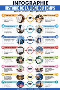Infographie illustrant l'évolution des solutions cloud au fil des ans.