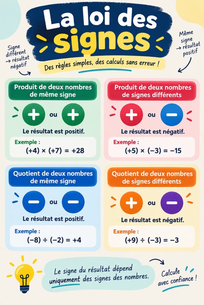 Image illustrant la loi des signes appliquée aux solutions cloud en informatique.
